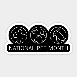 National Pet Month Sticker